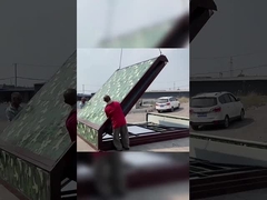 Casa contenedor triangular plegable roja adecuada para acampar y actividades al aire libre