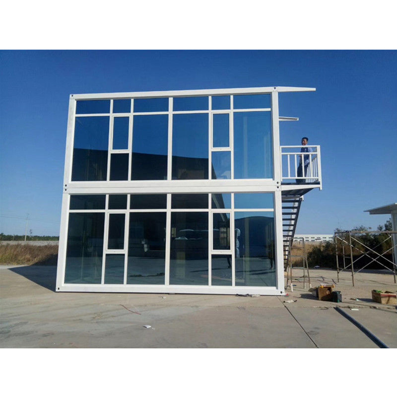 La casa prefabricada portátil de lujo de dos pisos del EPS contiene los hogares del envase para residencial