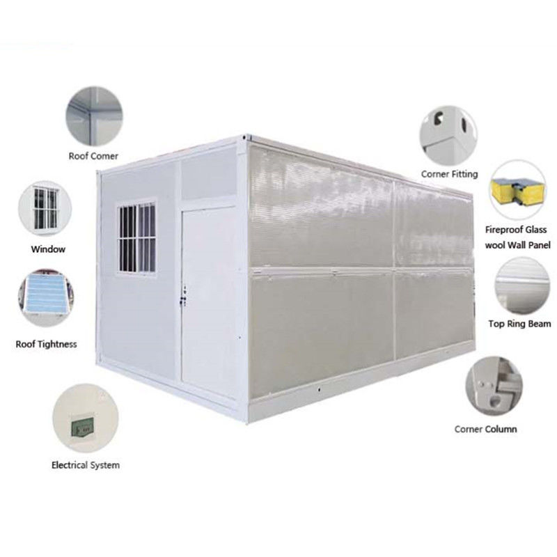 El contenedor modular portátil de la casa de la oficina del sitio galvanizó al OEM portátil prefabricado de acero de la cabina