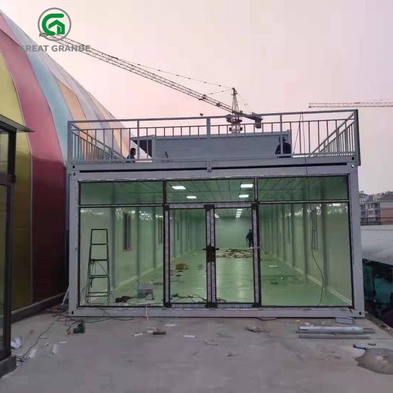 La casa prefabricada portátil de lujo de dos pisos del EPS contiene los hogares del envase para residencial