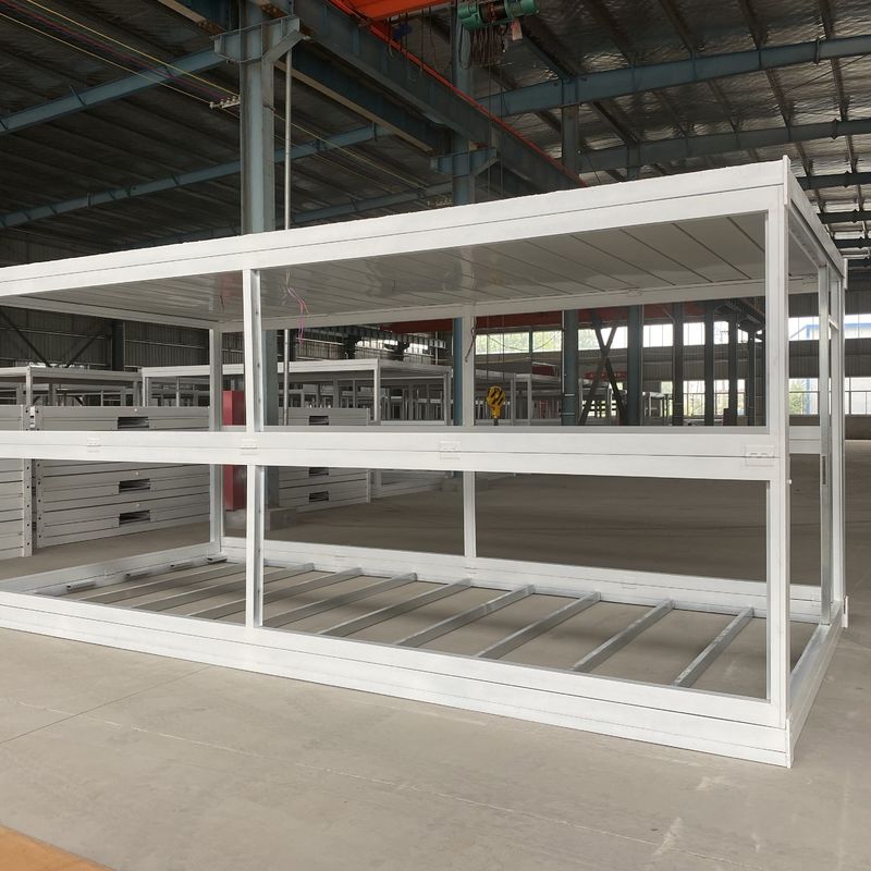 La oficina prefabricada plegable prefabricó el acero extensible del color de la casa del envase