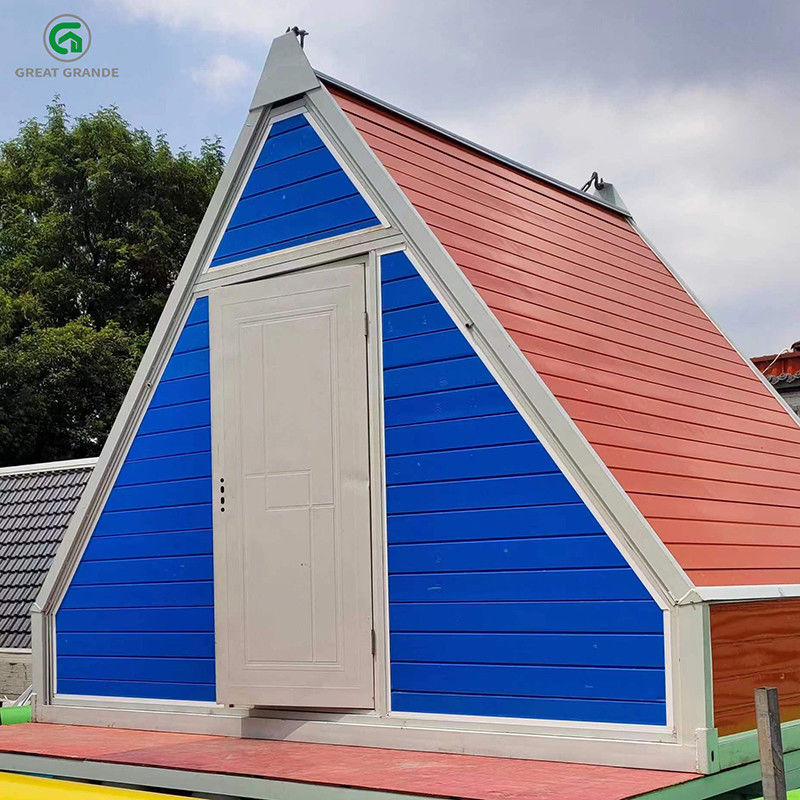 Casa plegable galvanizada del envase del triángulo de acero para el panel de bocadillo al aire libre de la movilidad que acampa