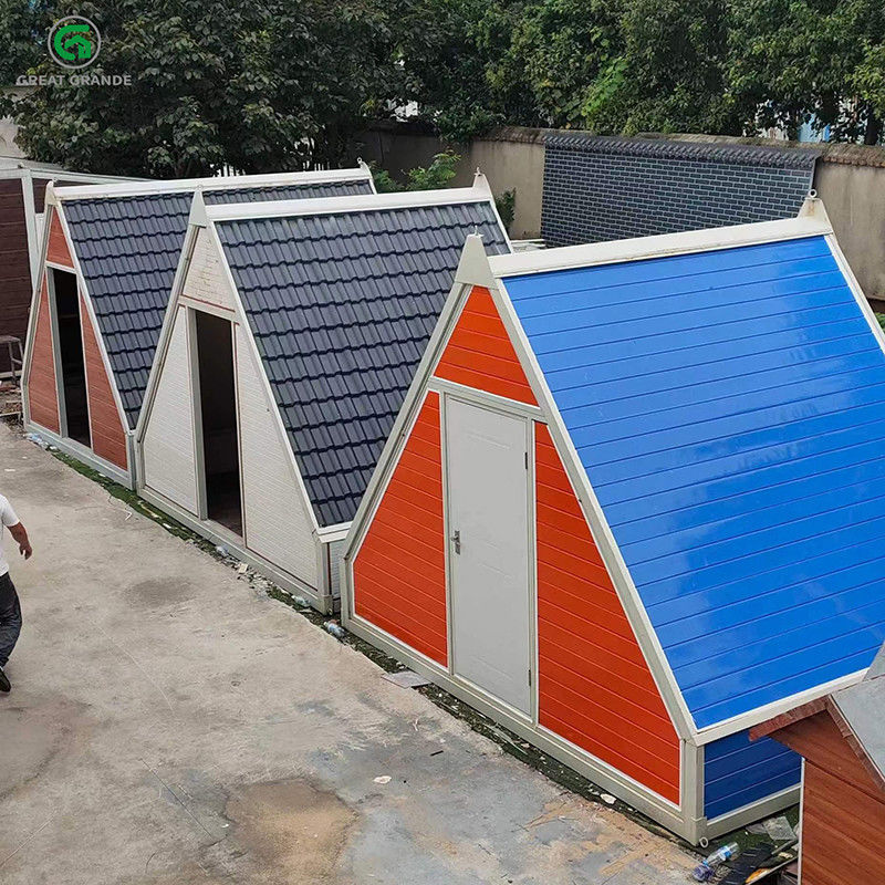Casa plegable galvanizada del envase del triángulo de acero para el panel de bocadillo al aire libre de la movilidad que acampa