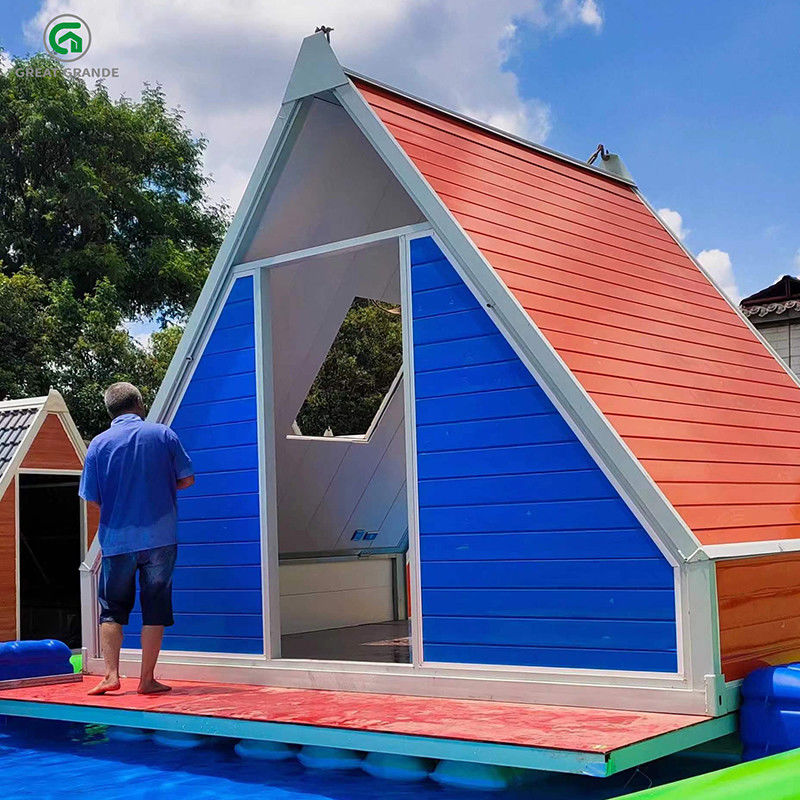 Casa plegable galvanizada del envase del triángulo de acero para el panel de bocadillo al aire libre de la movilidad que acampa