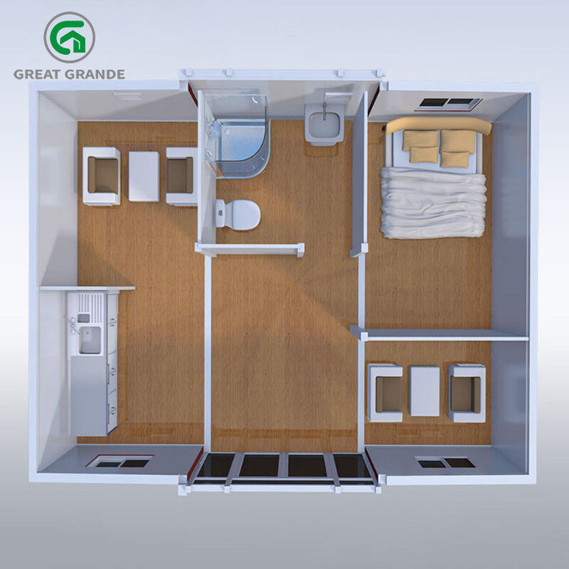 casa extensible vacía 3 del envase de los 20ft en un Townho modular en venta a Dakar