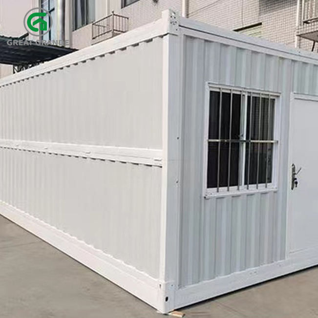 Dormitorio plegable prefabricado del sitio de las lanas de roca del aislamiento térmico de la casa del envase de la pared acanalada
