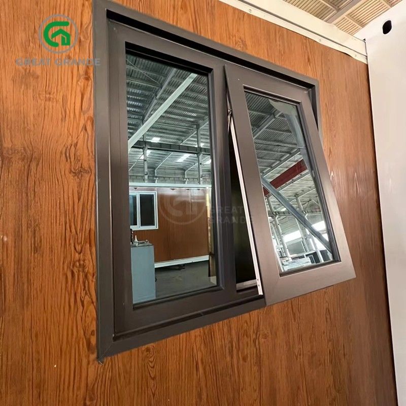 20 pies plegables casas pequeñas fabricante puerta de vidrio marrón diez minutos construir marco de acero galvanizado