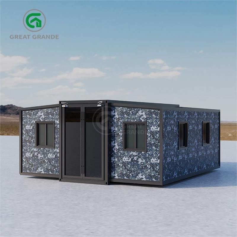 1.0 KN/M2 Carga Casas de contenedores expandibles personalizadas con piso de acceso elevado con marco de acero galvanizado