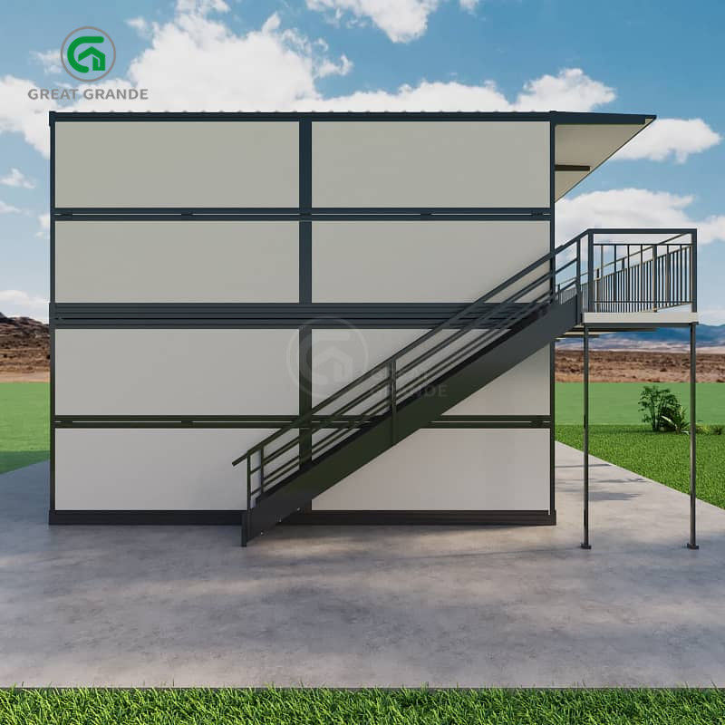 20 pies Casa prefabricada plegable de dos pisos Trabajadores de la construcción moderna Dormitorio