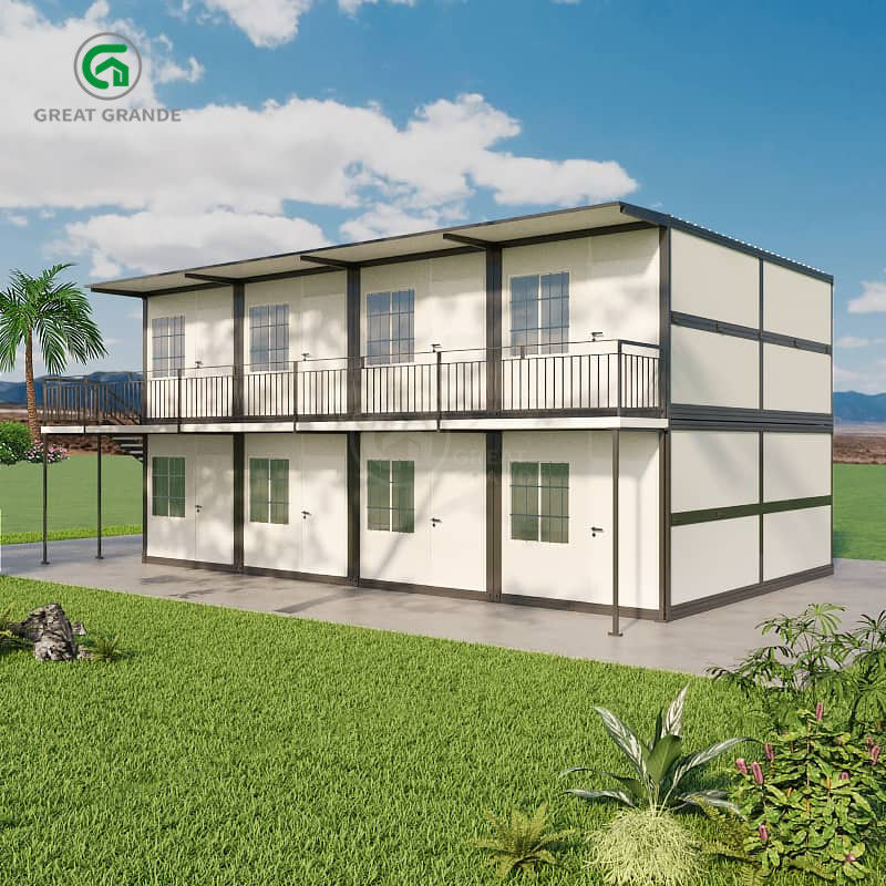 20 pies Casa prefabricada plegable de dos pisos Trabajadores de la construcción moderna Dormitorio