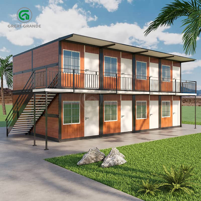 Construcción de 20 pies Casa de contenedores Fábrica Dormitorio de los trabajadores Instalación rápida