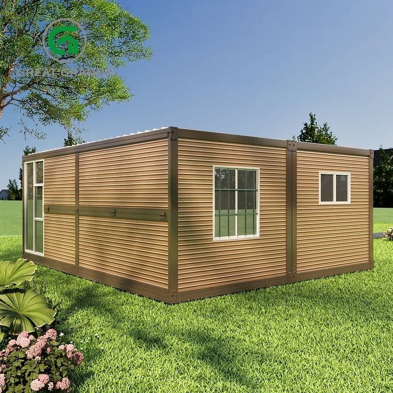 Energía- Características para contenedores plegables Casa cumple con estrictas normas internacionales Puertas preinstaladas