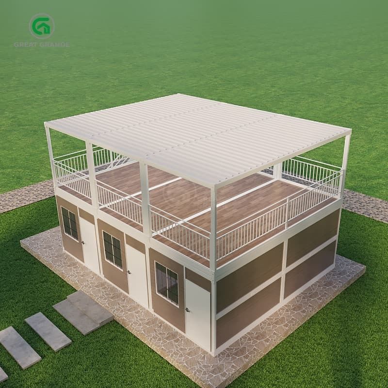 Presión del piso 2.0 KN/m2 Casa de contenedores portátil con libertad de diseño exterior personalizable