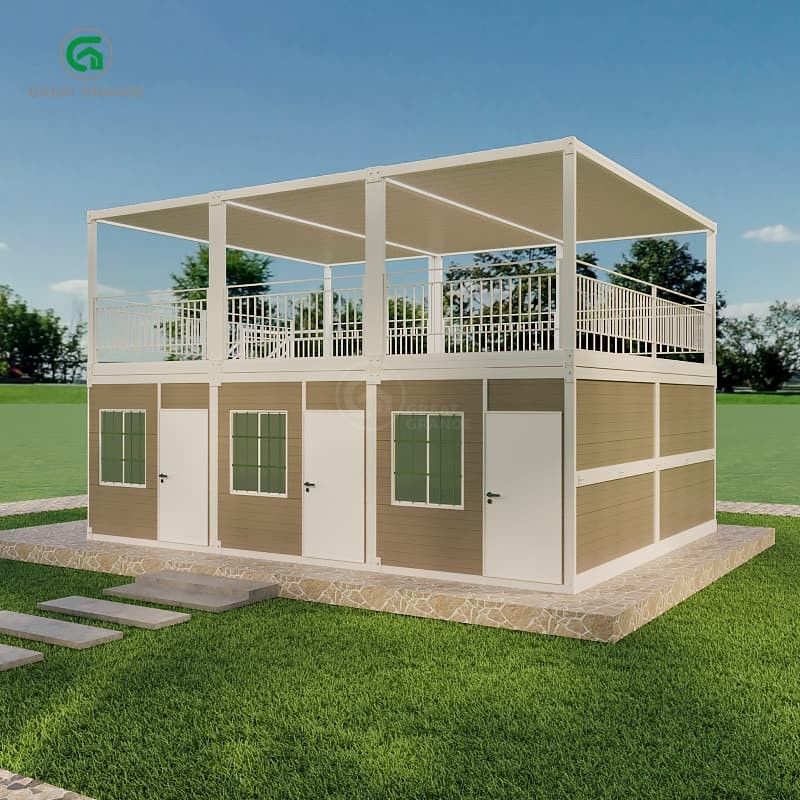 Presión del piso 2.0 KN/m2 Casa de contenedores portátil con libertad de diseño exterior personalizable