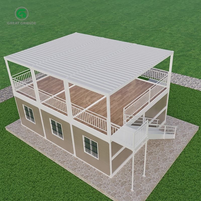 Presión del piso 2.0 KN/m2 Casa de contenedores portátil con libertad de diseño exterior personalizable