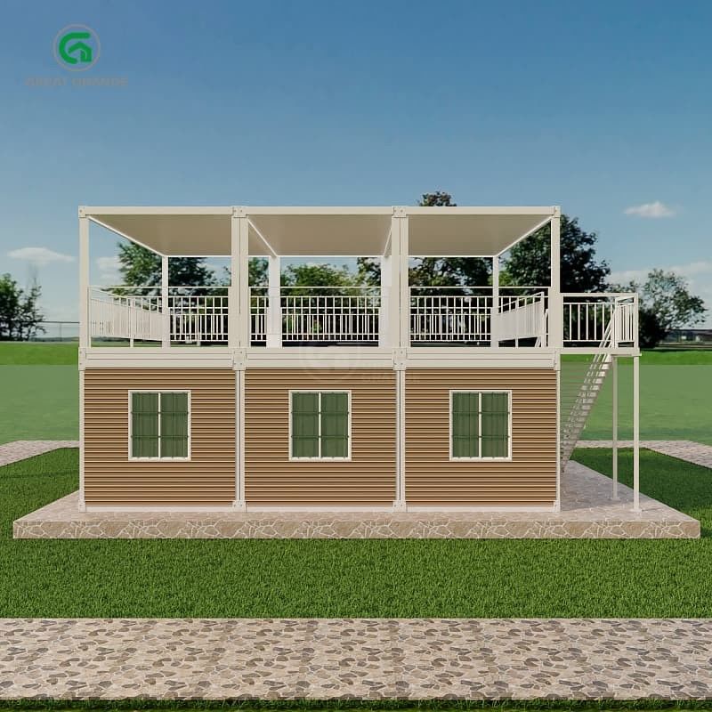 Casa de contenedores plegable con presión de piso de alta precisión 2.0 KN/m2 Sistema de plomería Baño sanitario/bañón de lavado/ducha