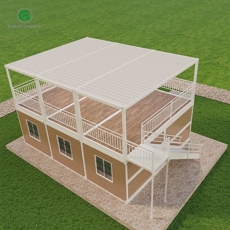 Casa de contenedores plegable con presión de piso de alta precisión 2.0 KN/m2 Sistema de plomería Baño sanitario/bañón de lavado/ducha